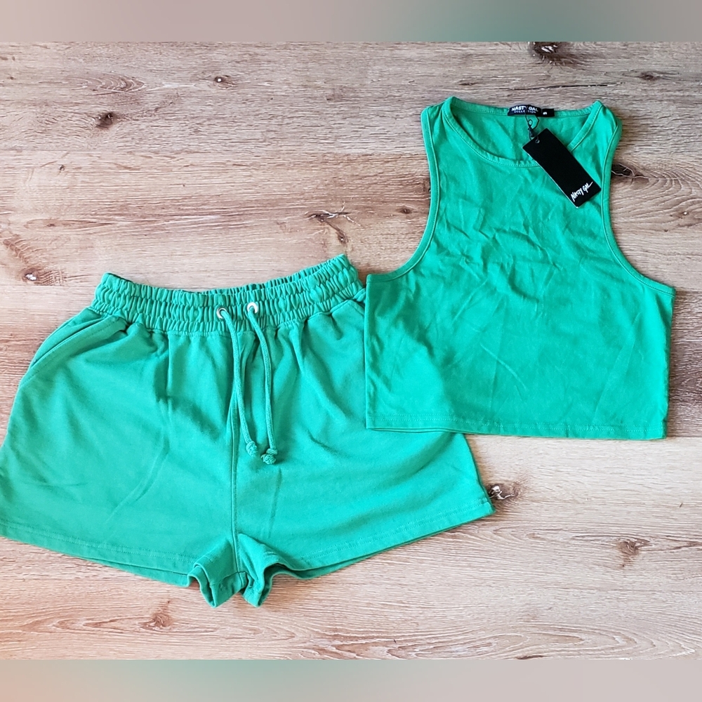 NASTY GAL 2 piece Sz M NWT Lounge Shortset